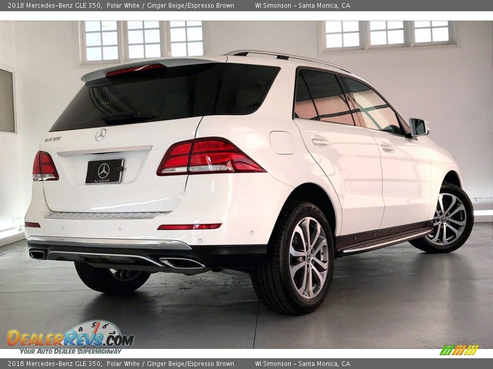 2018 Mercedes-Benz GLE 350 Polar White / Ginger Beige/Espresso Brown Photo #13