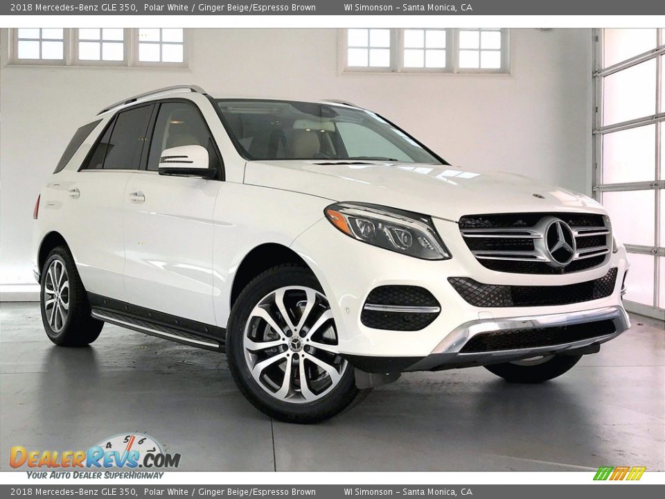 2018 Mercedes-Benz GLE 350 Polar White / Ginger Beige/Espresso Brown Photo #33