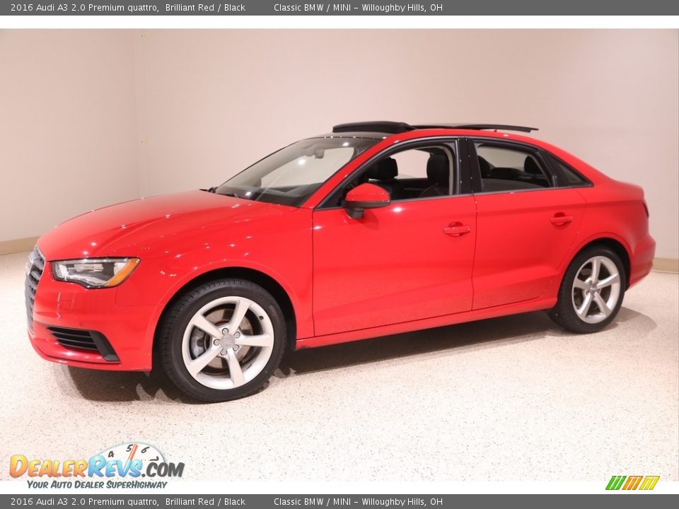 2016 Audi A3 2.0 Premium quattro Brilliant Red / Black Photo #3