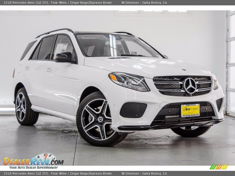 2018 Mercedes-Benz GLE 350 Polar White / Ginger Beige/Espresso Brown Photo #12