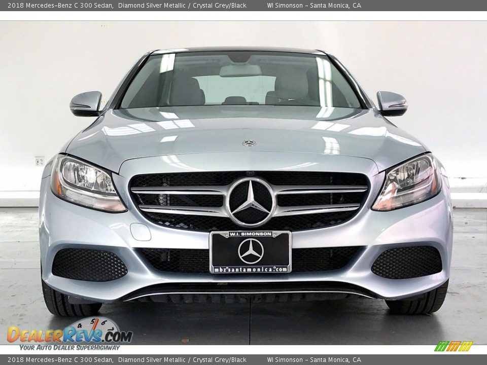 2018 Mercedes-Benz C 300 Sedan Diamond Silver Metallic / Crystal Grey/Black Photo #2