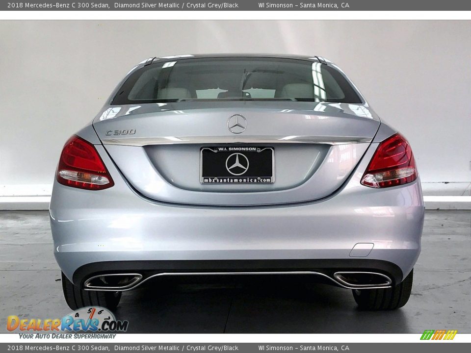 2018 Mercedes-Benz C 300 Sedan Diamond Silver Metallic / Crystal Grey/Black Photo #3