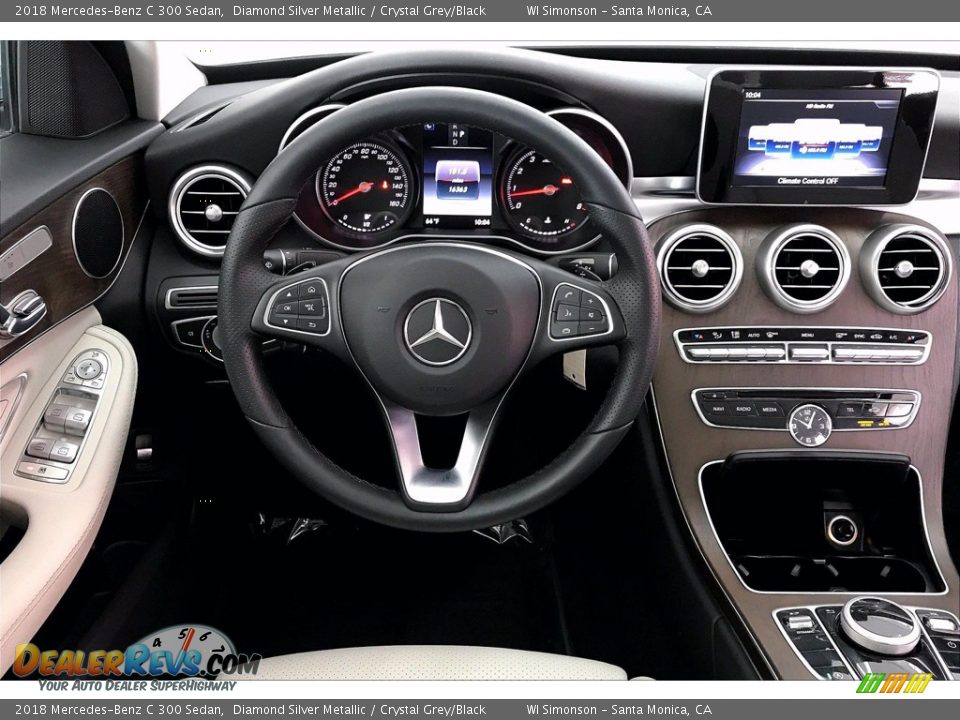 2018 Mercedes-Benz C 300 Sedan Diamond Silver Metallic / Crystal Grey/Black Photo #4