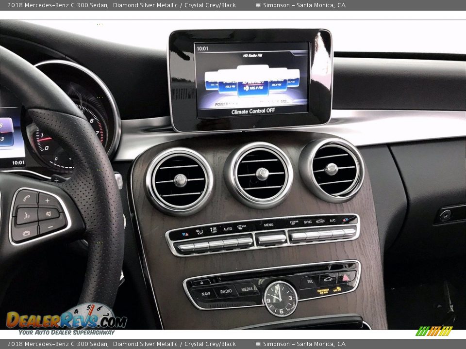 2018 Mercedes-Benz C 300 Sedan Diamond Silver Metallic / Crystal Grey/Black Photo #5