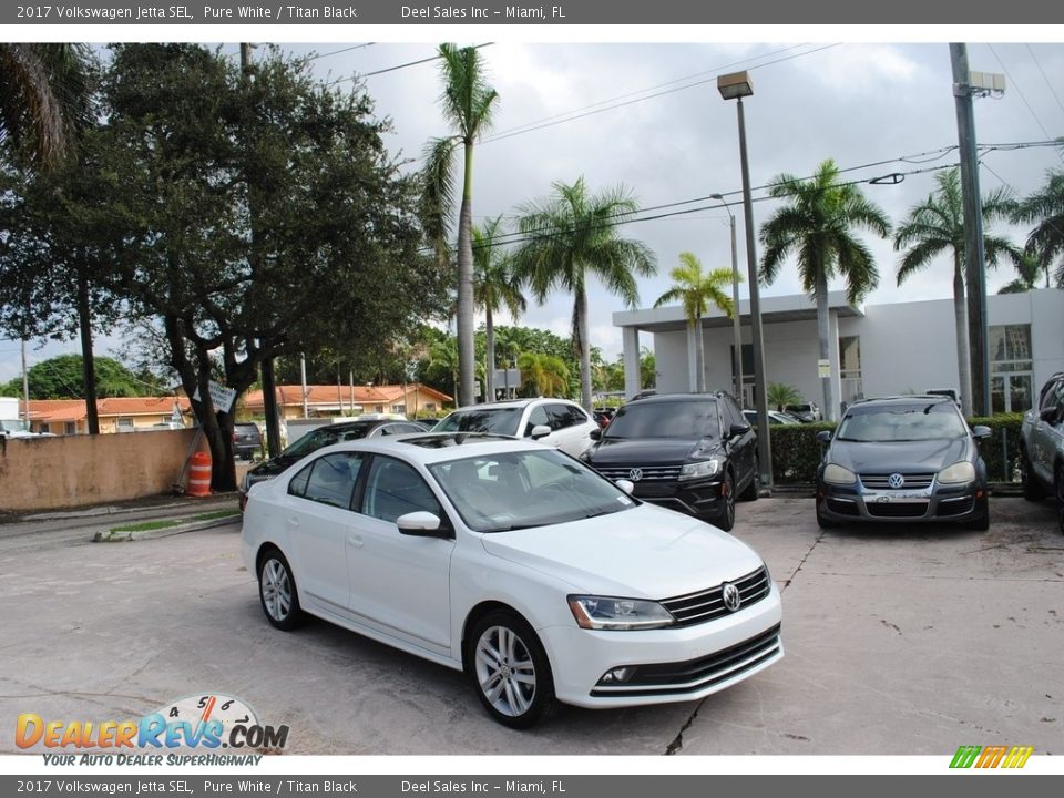 2017 Volkswagen Jetta SEL Pure White / Titan Black Photo #1