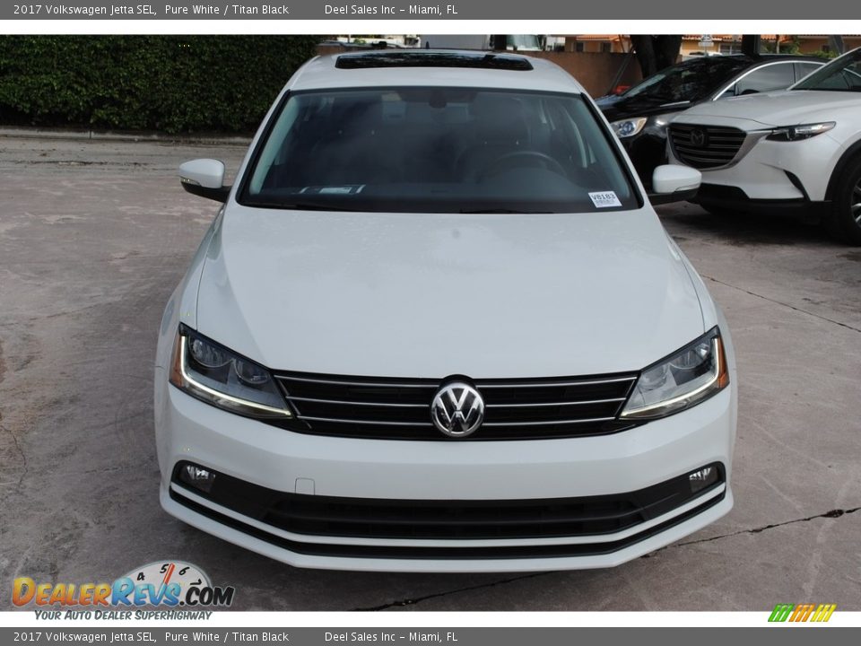 2017 Volkswagen Jetta SEL Pure White / Titan Black Photo #3