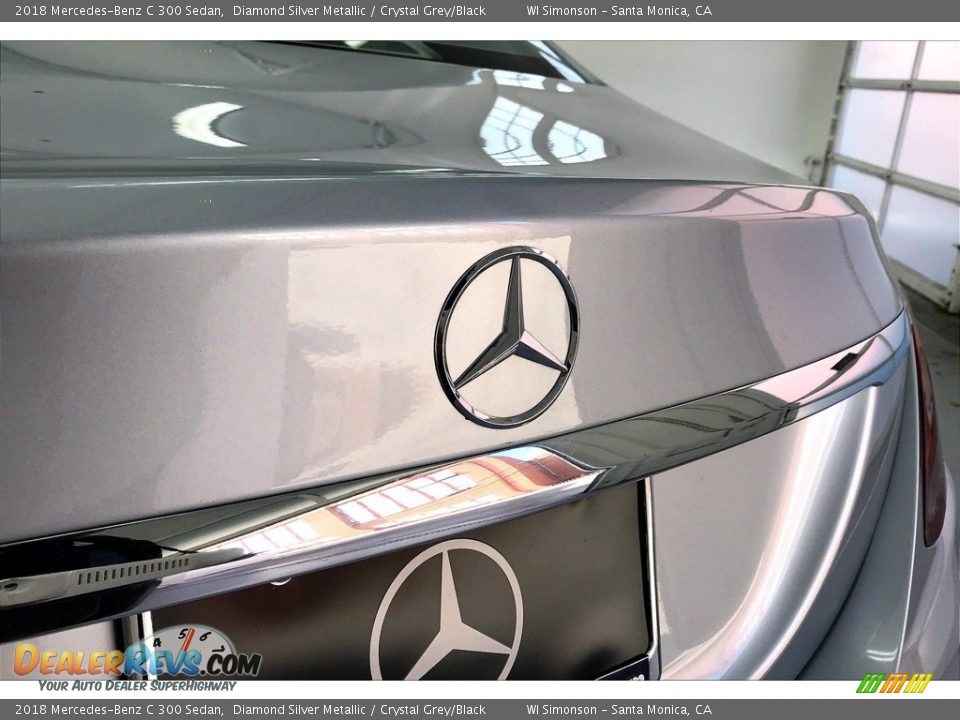 2018 Mercedes-Benz C 300 Sedan Diamond Silver Metallic / Crystal Grey/Black Photo #7