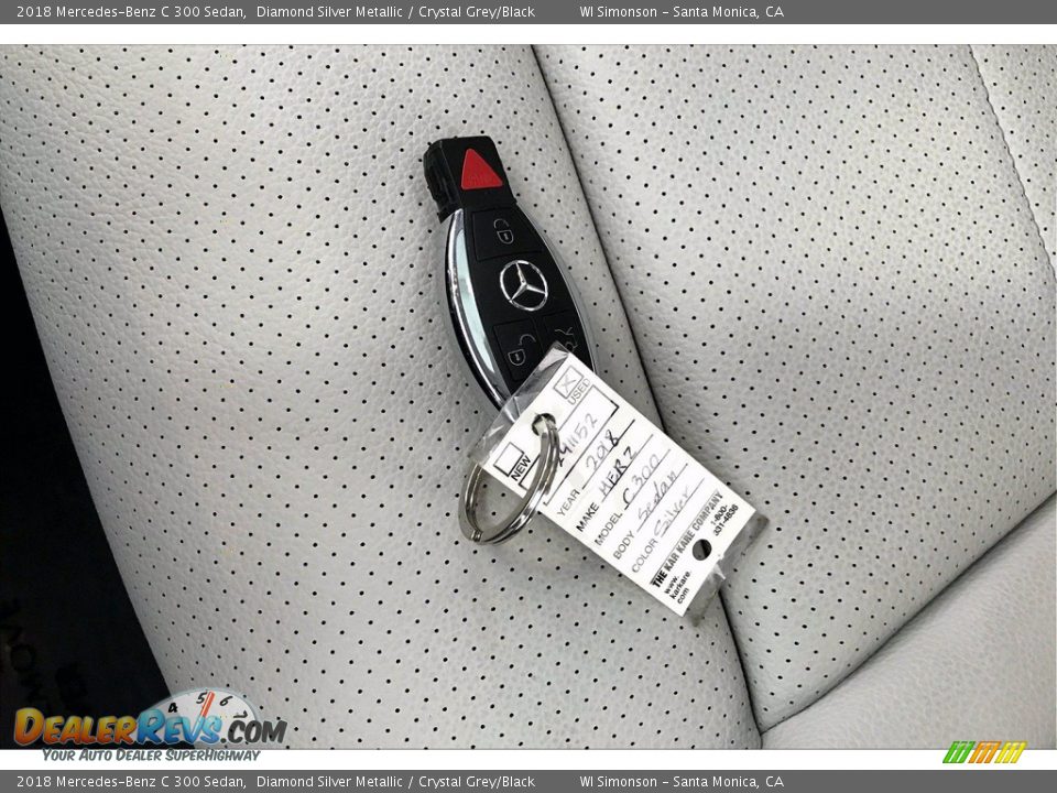 2018 Mercedes-Benz C 300 Sedan Diamond Silver Metallic / Crystal Grey/Black Photo #11