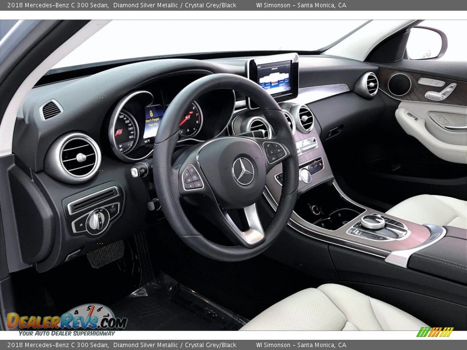 2018 Mercedes-Benz C 300 Sedan Diamond Silver Metallic / Crystal Grey/Black Photo #14