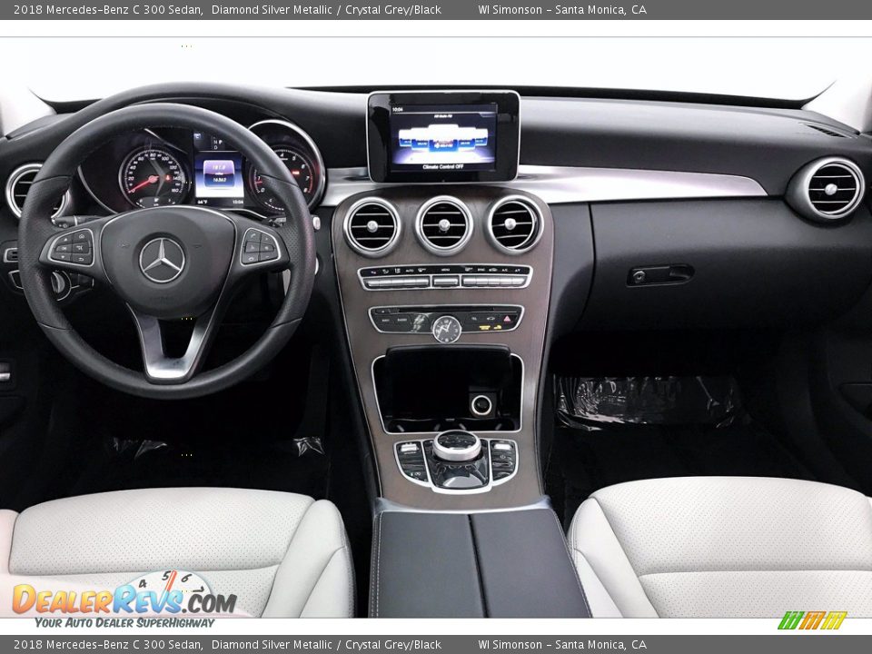 2018 Mercedes-Benz C 300 Sedan Diamond Silver Metallic / Crystal Grey/Black Photo #15