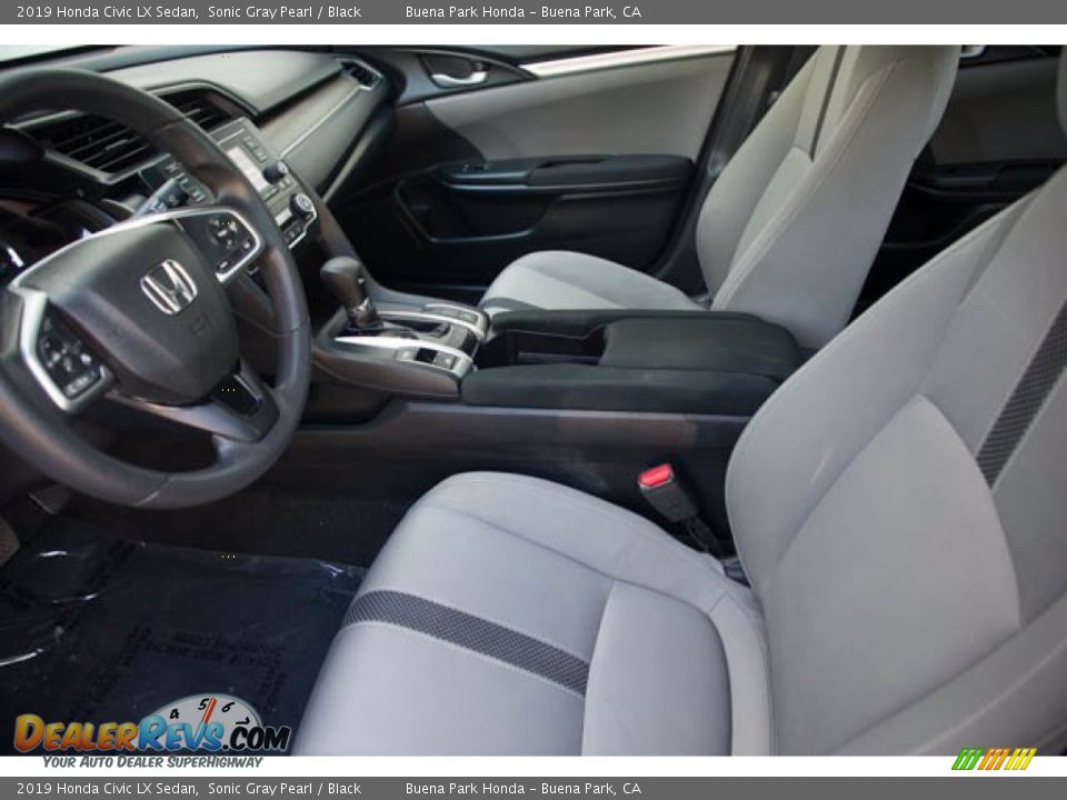 2019 Honda Civic LX Sedan Sonic Gray Pearl / Black Photo #3