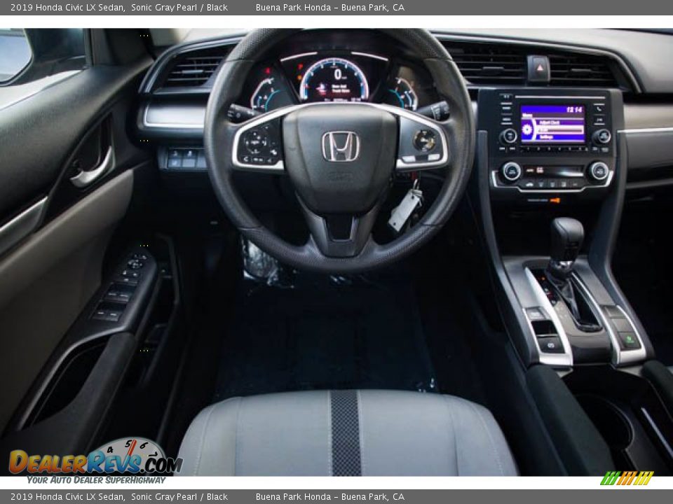 2019 Honda Civic LX Sedan Sonic Gray Pearl / Black Photo #5