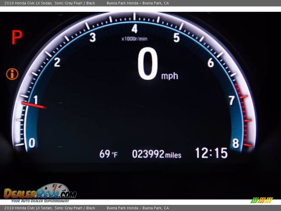 2019 Honda Civic LX Sedan Sonic Gray Pearl / Black Photo #6