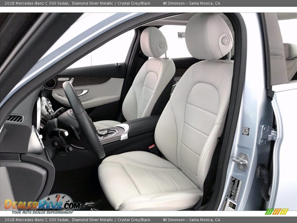 2018 Mercedes-Benz C 300 Sedan Diamond Silver Metallic / Crystal Grey/Black Photo #18