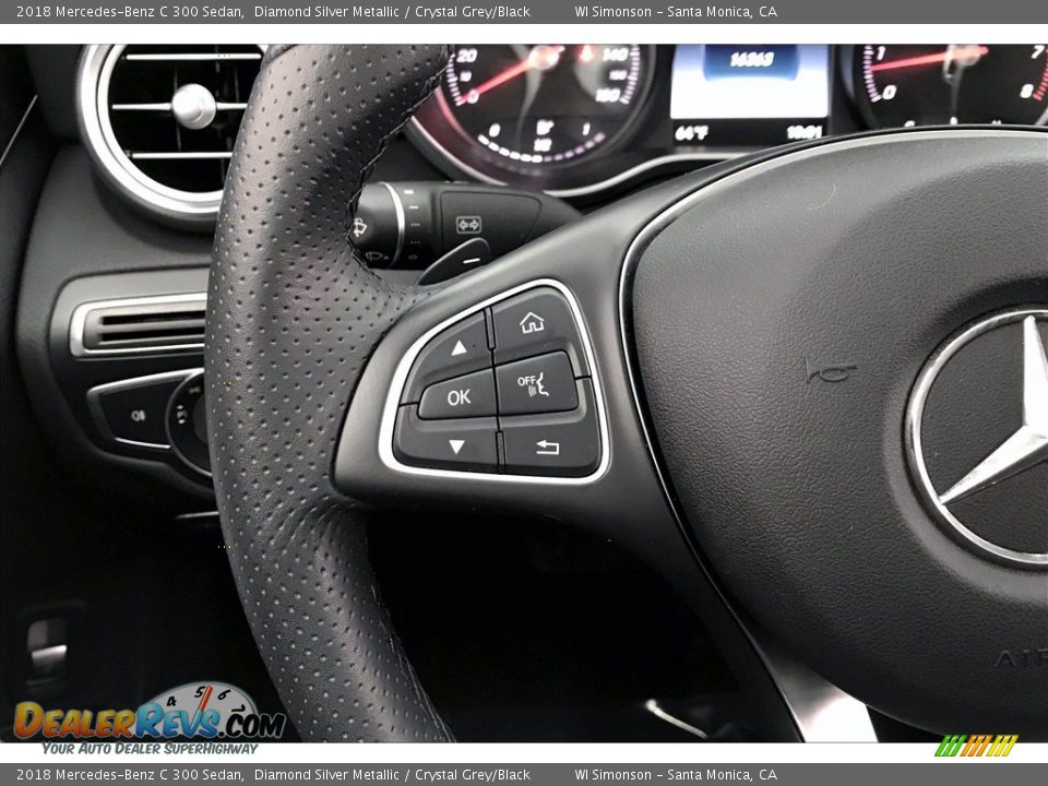 2018 Mercedes-Benz C 300 Sedan Diamond Silver Metallic / Crystal Grey/Black Photo #21