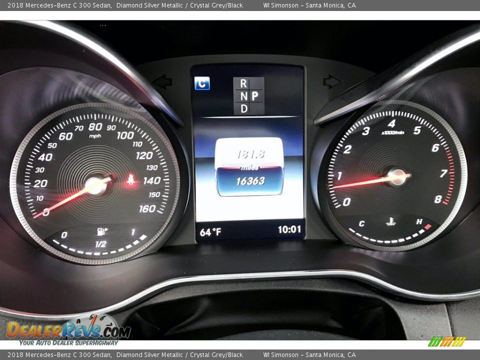 2018 Mercedes-Benz C 300 Sedan Diamond Silver Metallic / Crystal Grey/Black Photo #23