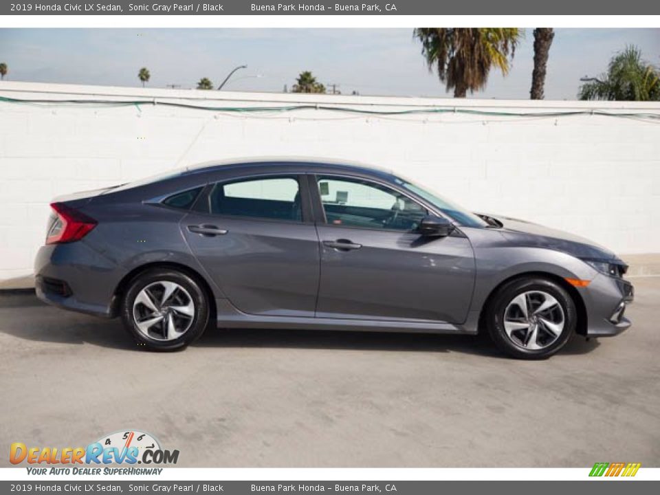 2019 Honda Civic LX Sedan Sonic Gray Pearl / Black Photo #14