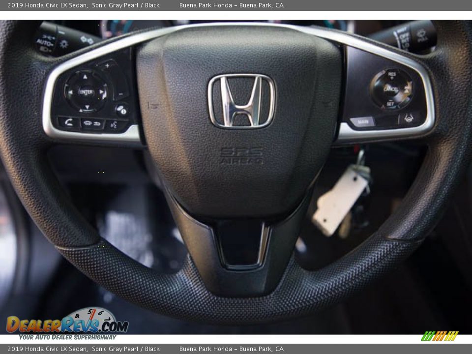 2019 Honda Civic LX Sedan Sonic Gray Pearl / Black Photo #15