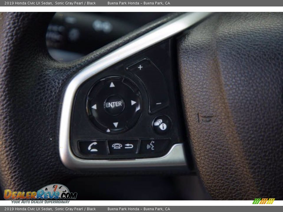 2019 Honda Civic LX Sedan Sonic Gray Pearl / Black Photo #16