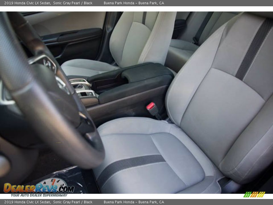 2019 Honda Civic LX Sedan Sonic Gray Pearl / Black Photo #19