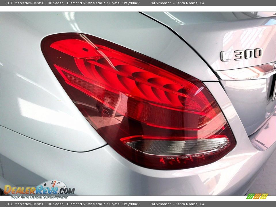 2018 Mercedes-Benz C 300 Sedan Diamond Silver Metallic / Crystal Grey/Black Photo #29