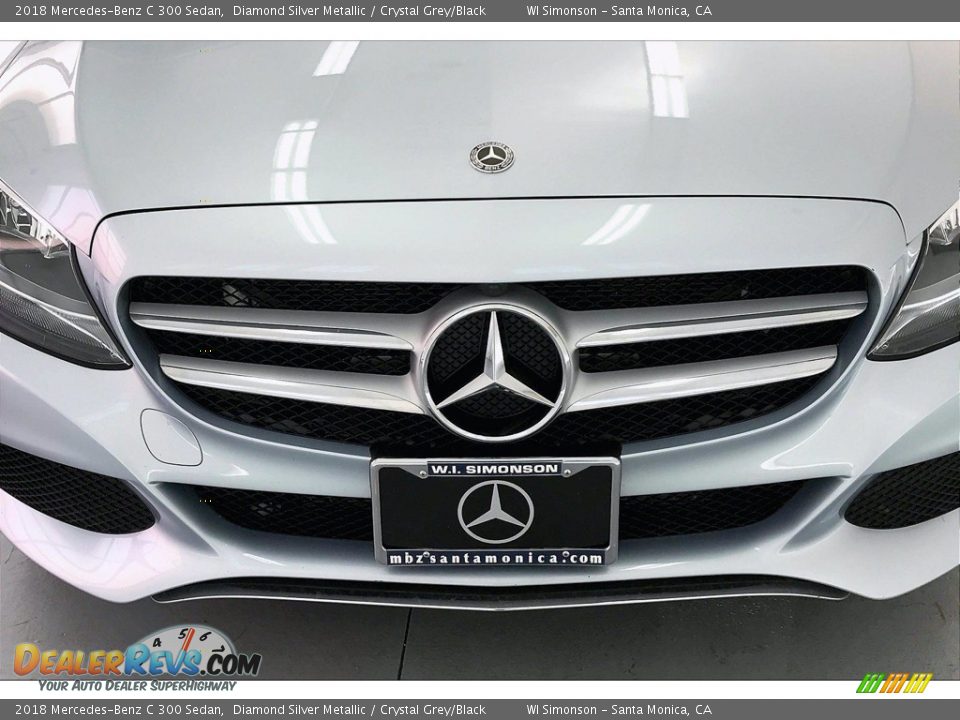 2018 Mercedes-Benz C 300 Sedan Diamond Silver Metallic / Crystal Grey/Black Photo #30