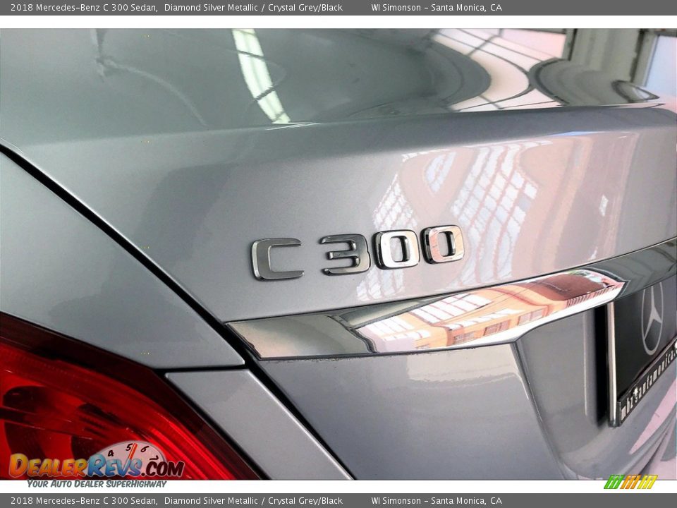 2018 Mercedes-Benz C 300 Sedan Diamond Silver Metallic / Crystal Grey/Black Photo #31