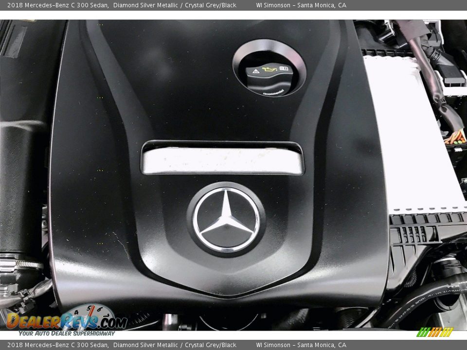 2018 Mercedes-Benz C 300 Sedan Diamond Silver Metallic / Crystal Grey/Black Photo #32