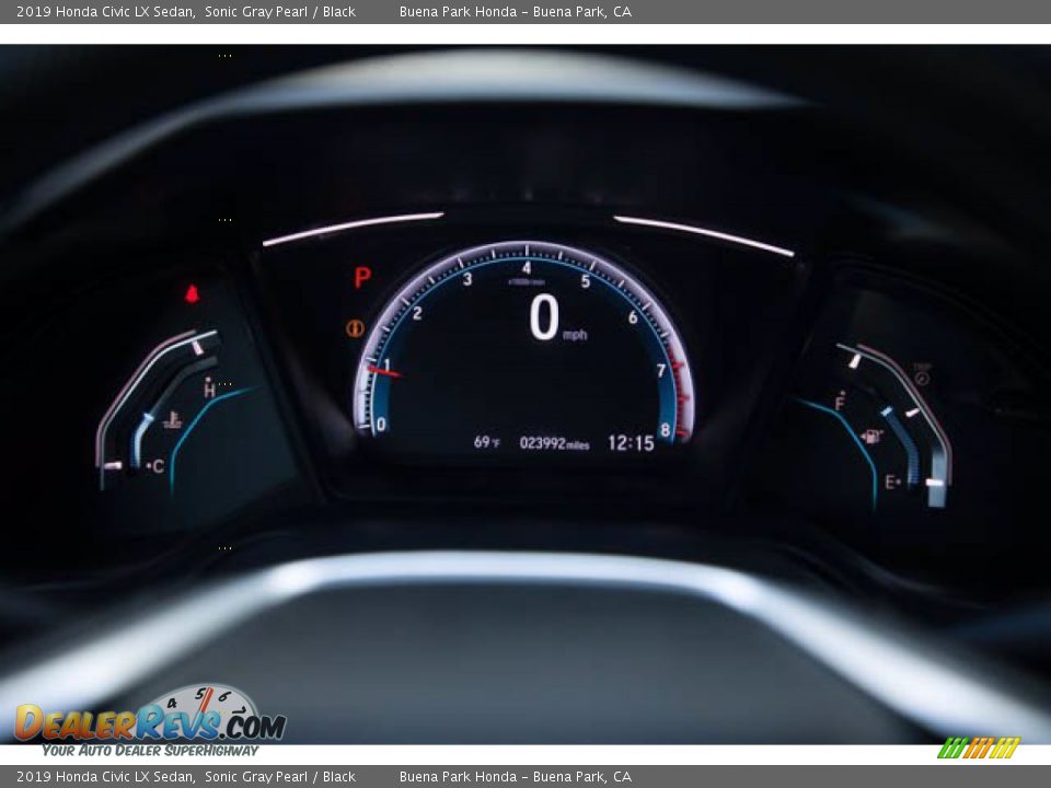 2019 Honda Civic LX Sedan Sonic Gray Pearl / Black Photo #28