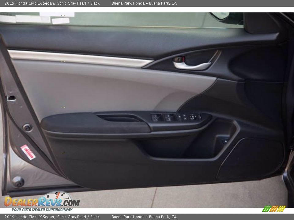2019 Honda Civic LX Sedan Sonic Gray Pearl / Black Photo #29