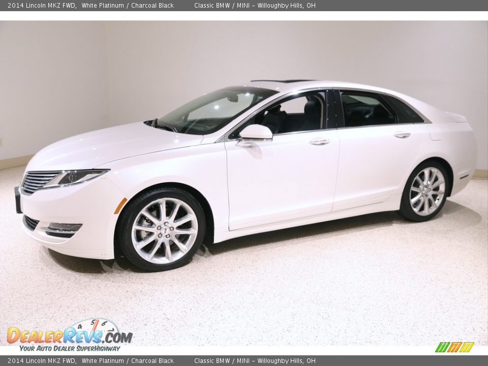 2014 Lincoln MKZ FWD White Platinum / Charcoal Black Photo #3