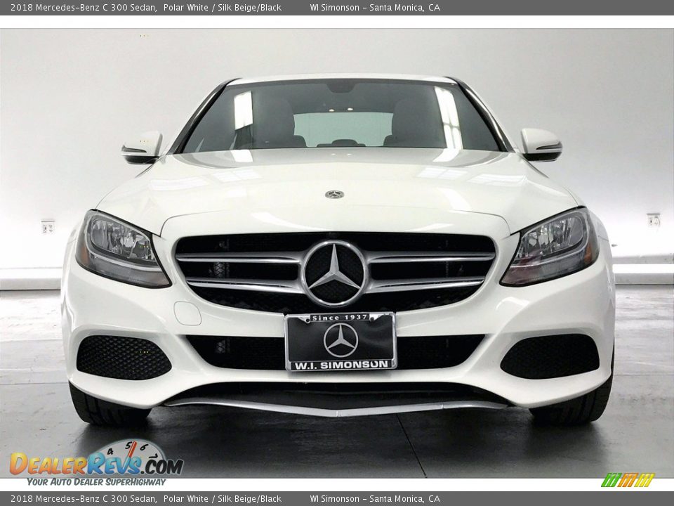 2018 Mercedes-Benz C 300 Sedan Polar White / Silk Beige/Black Photo #2