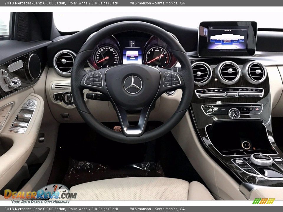 2018 Mercedes-Benz C 300 Sedan Polar White / Silk Beige/Black Photo #4