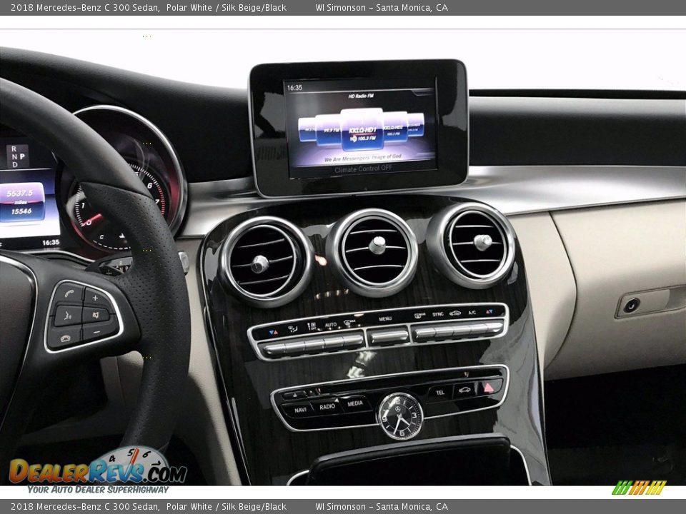 2018 Mercedes-Benz C 300 Sedan Polar White / Silk Beige/Black Photo #5