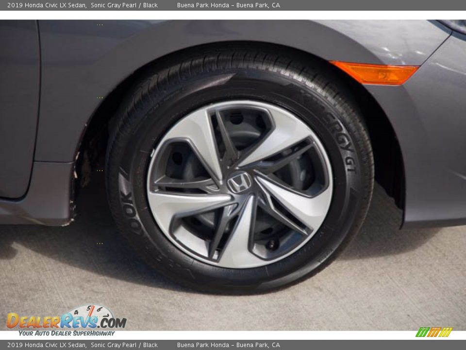 2019 Honda Civic LX Sedan Sonic Gray Pearl / Black Photo #36