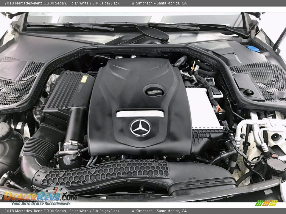 2018 Mercedes-Benz C 300 Sedan Polar White / Silk Beige/Black Photo #9