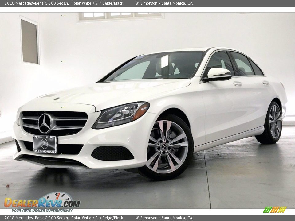 2018 Mercedes-Benz C 300 Sedan Polar White / Silk Beige/Black Photo #12