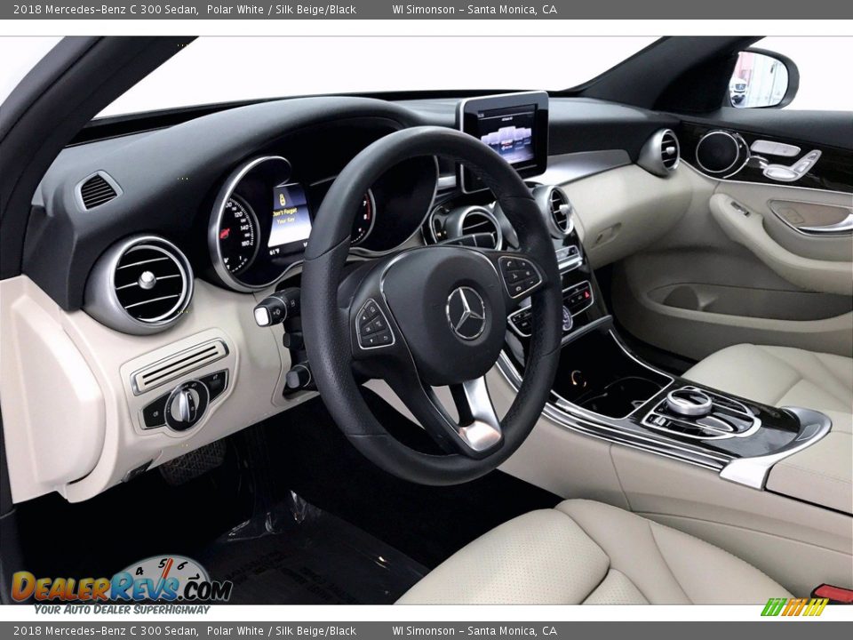 2018 Mercedes-Benz C 300 Sedan Polar White / Silk Beige/Black Photo #14