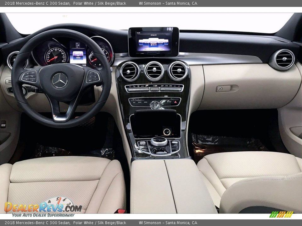 2018 Mercedes-Benz C 300 Sedan Polar White / Silk Beige/Black Photo #15