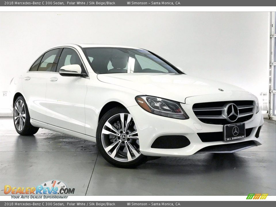 2018 Mercedes-Benz C 300 Sedan Polar White / Silk Beige/Black Photo #33