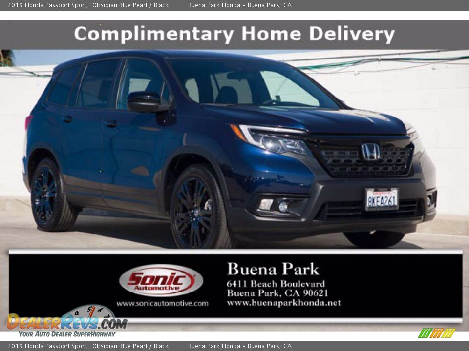 2019 Honda Passport Sport Obsidian Blue Pearl / Black Photo #1