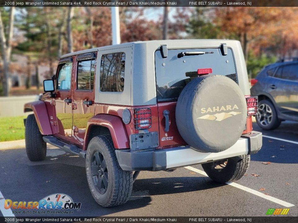 2008 Jeep Wrangler Unlimited Sahara 4x4 Red Rock Crystal Pearl / Dark Khaki/Medium Khaki Photo #3