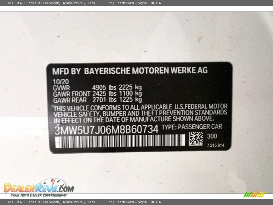 2021 BMW 3 Series M340i Sedan Alpine White / Black Photo #18