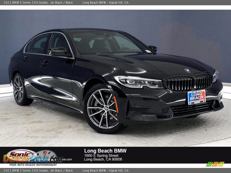 2021 BMW 3 Series 330i Sedan Jet Black / Black Photo #1