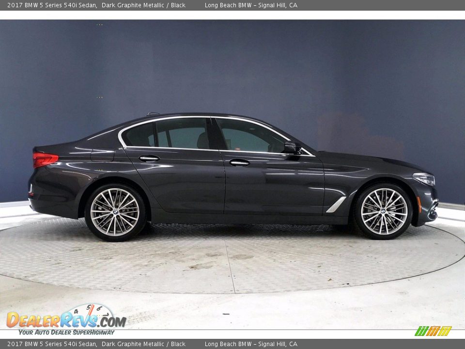 2017 BMW 5 Series 540i Sedan Dark Graphite Metallic / Black Photo #14