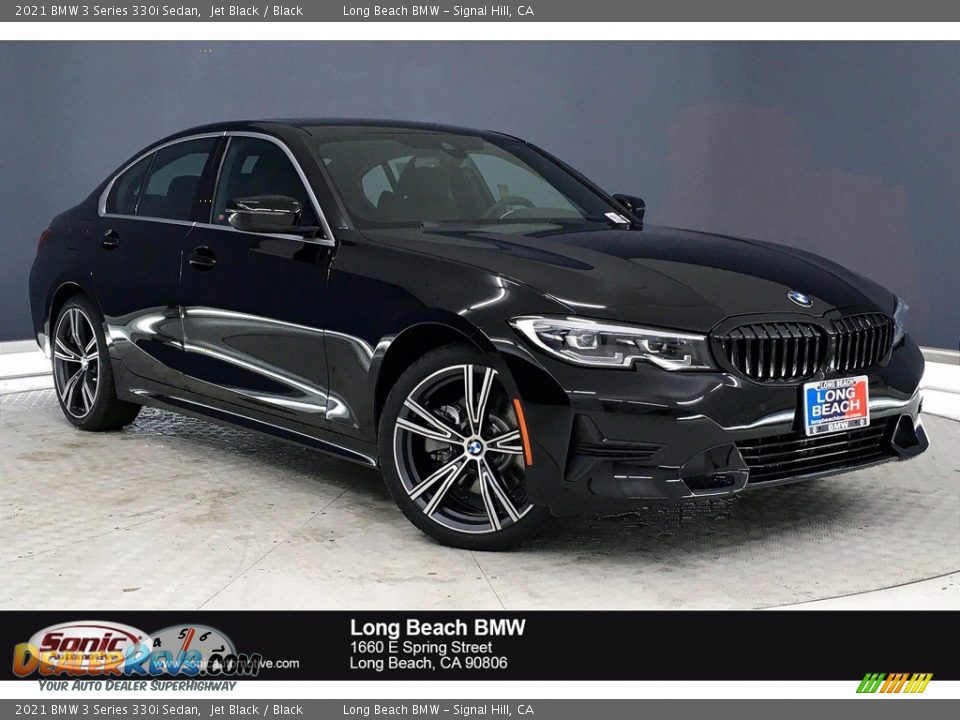 2021 BMW 3 Series 330i Sedan Jet Black / Black Photo #1