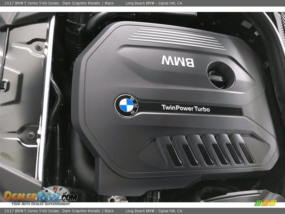 2017 BMW 5 Series 540i Sedan Dark Graphite Metallic / Black Photo #35