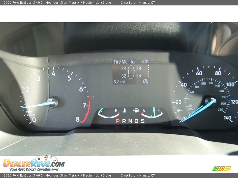 2020 Ford EcoSport S 4WD Moondust Silver Metallic / Medium Light Stone Photo #14