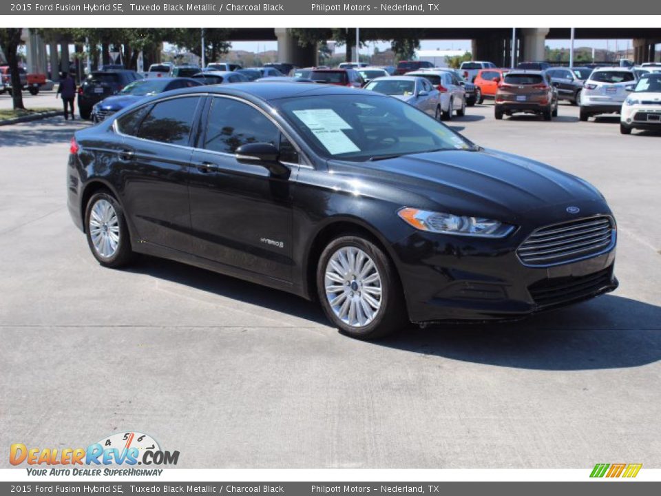 2015 Ford Fusion Hybrid SE Tuxedo Black Metallic / Charcoal Black Photo #2