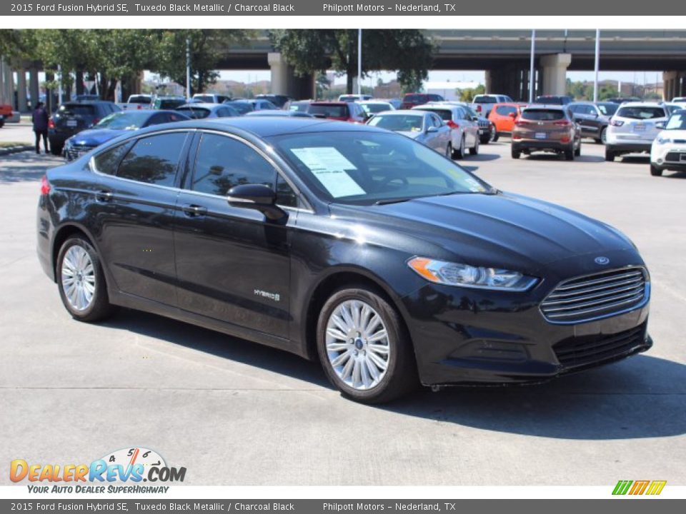 2015 Ford Fusion Hybrid SE Tuxedo Black Metallic / Charcoal Black Photo #3